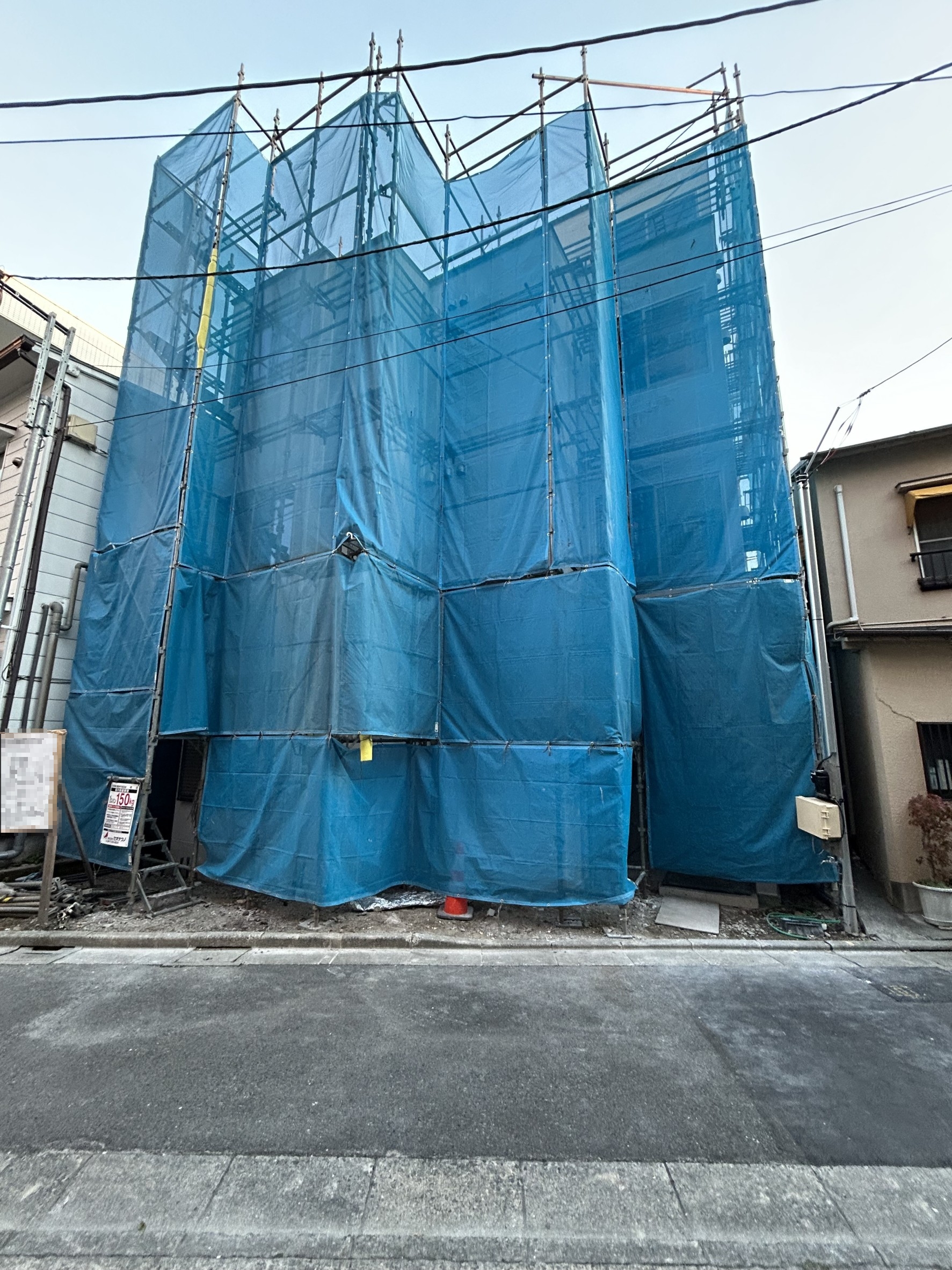 足立区梅島建築中鉄骨建物