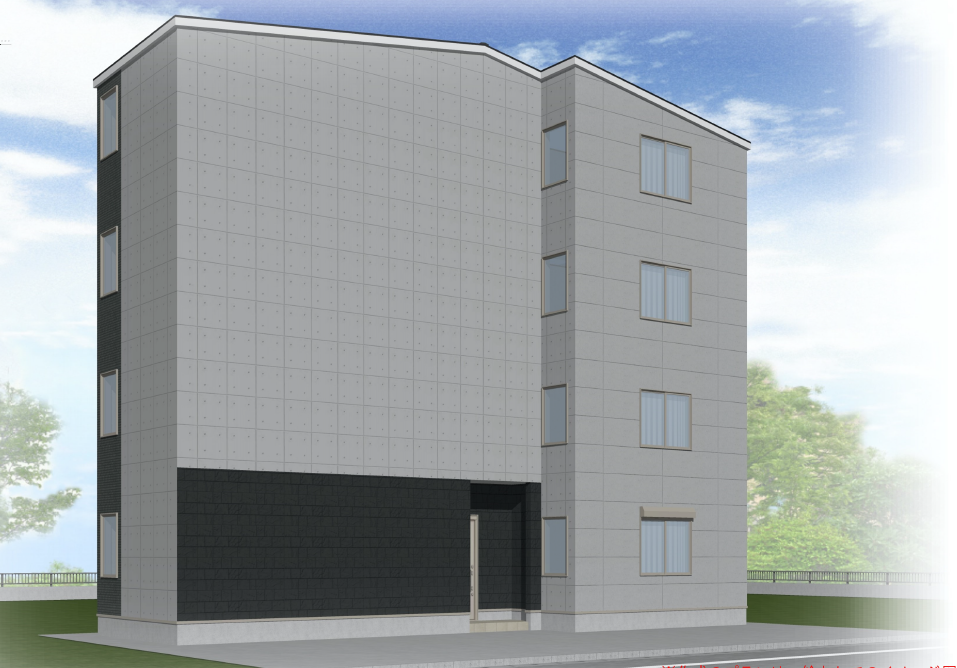 荒川区荒川区役所前４階鉄骨建物外観