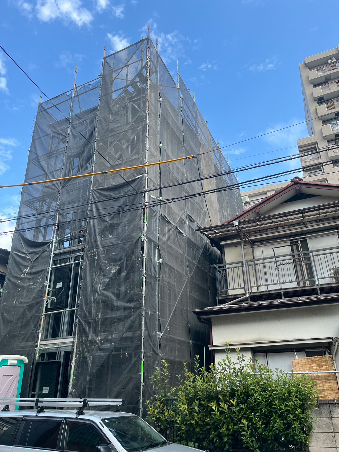 川口市川口駅鉄骨4階建て建築中マンション
