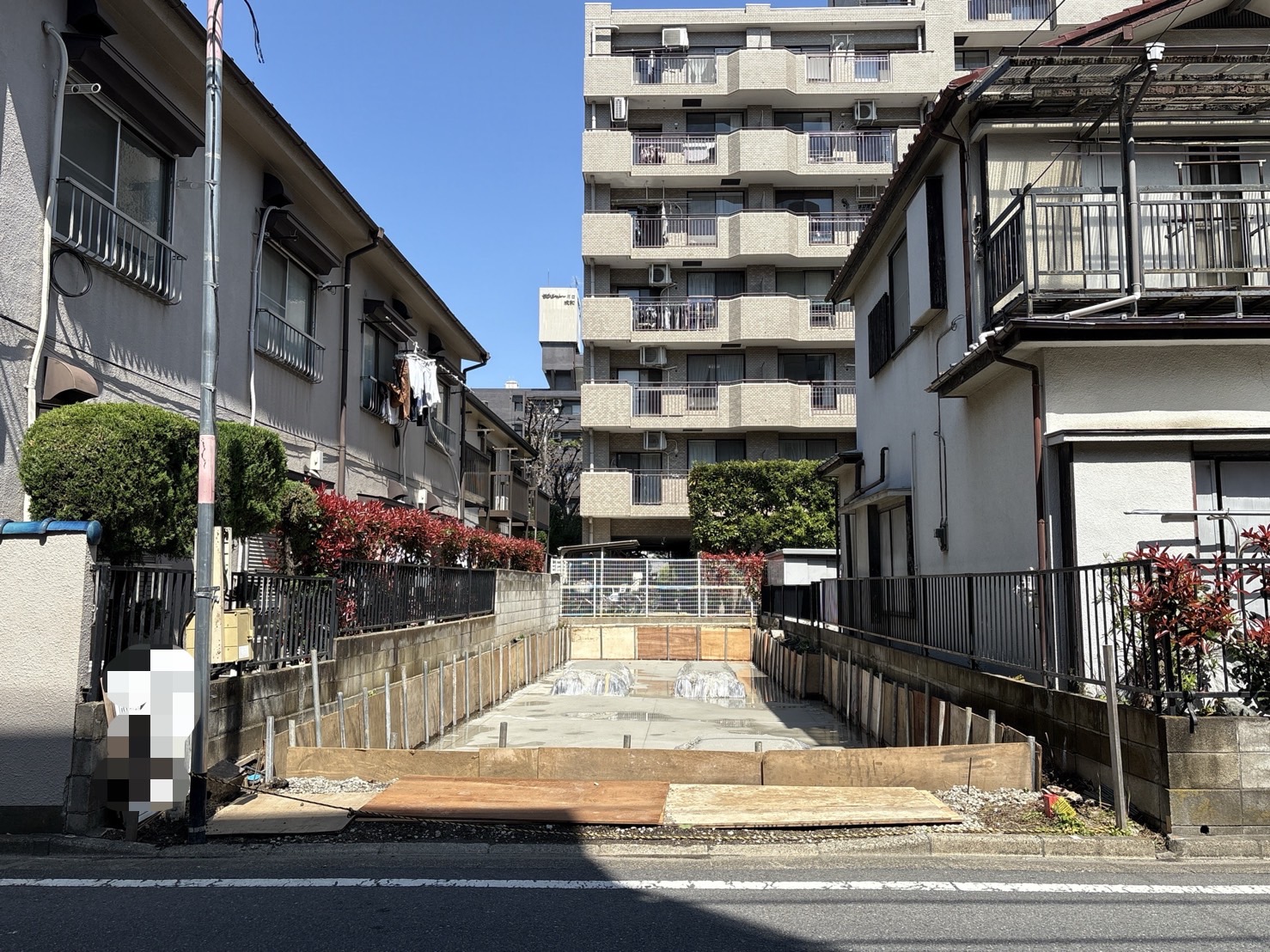 川口市川口駅鉄骨4階建て建築中マンション