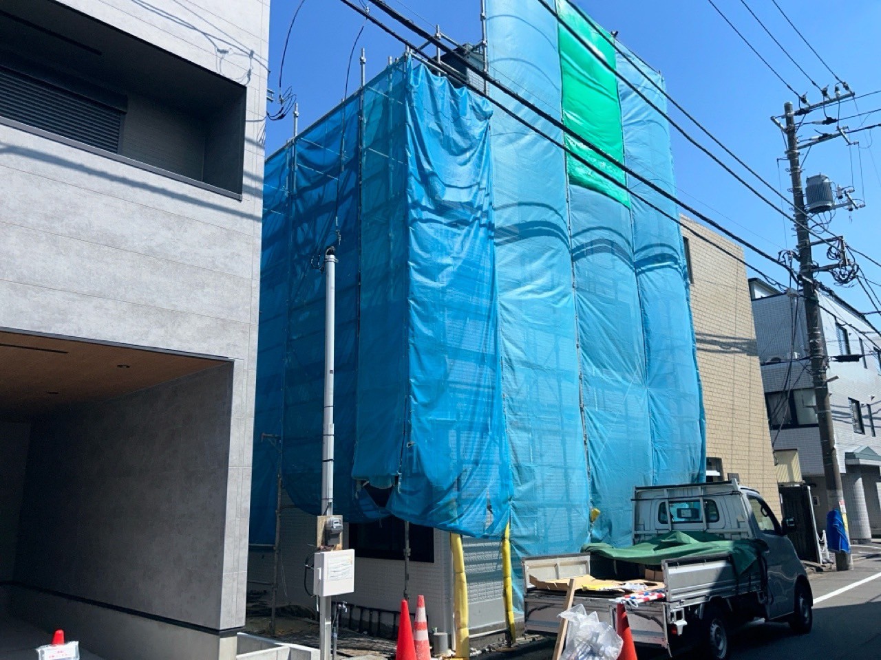 中野区沼袋建築中S造マンション
