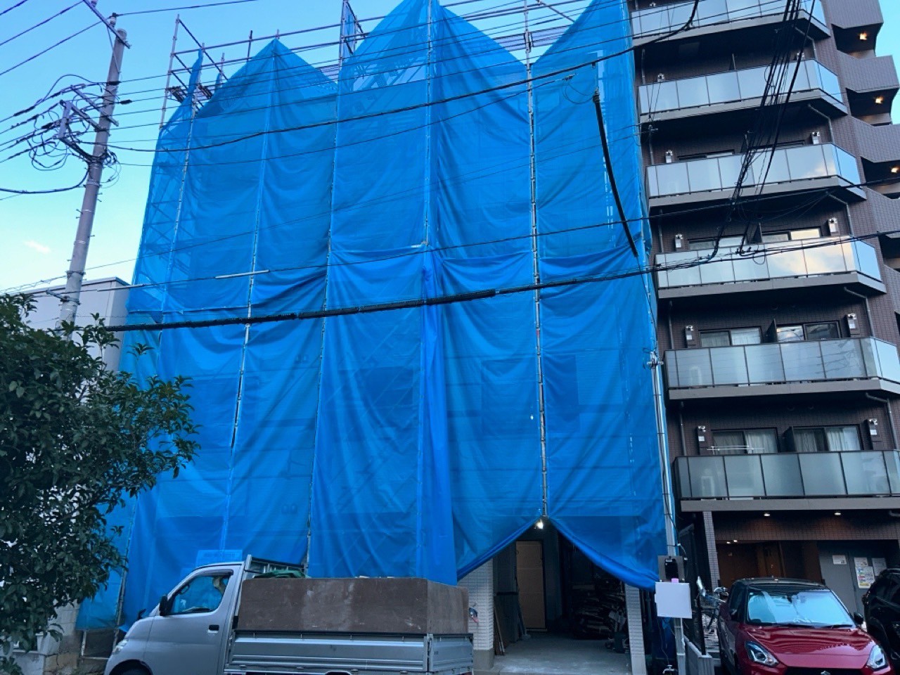 葛飾区白鳥建築中鉄骨マンション
