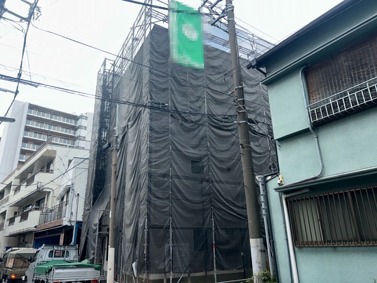 台東区日本堤 鉄骨4階建て建築中マンション