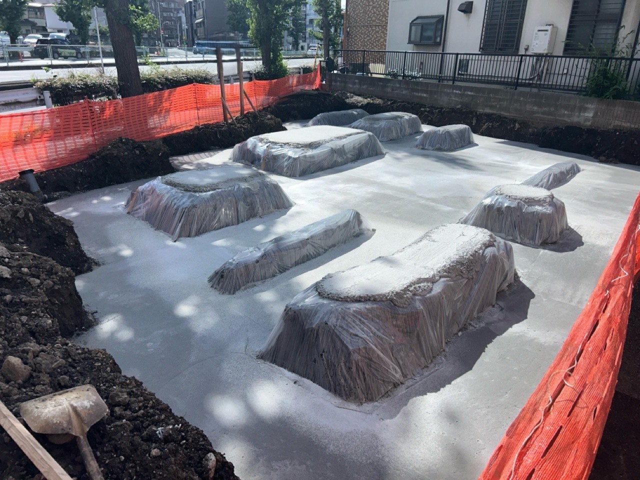 大田区多摩川 鉄骨4階建て建築中マンション