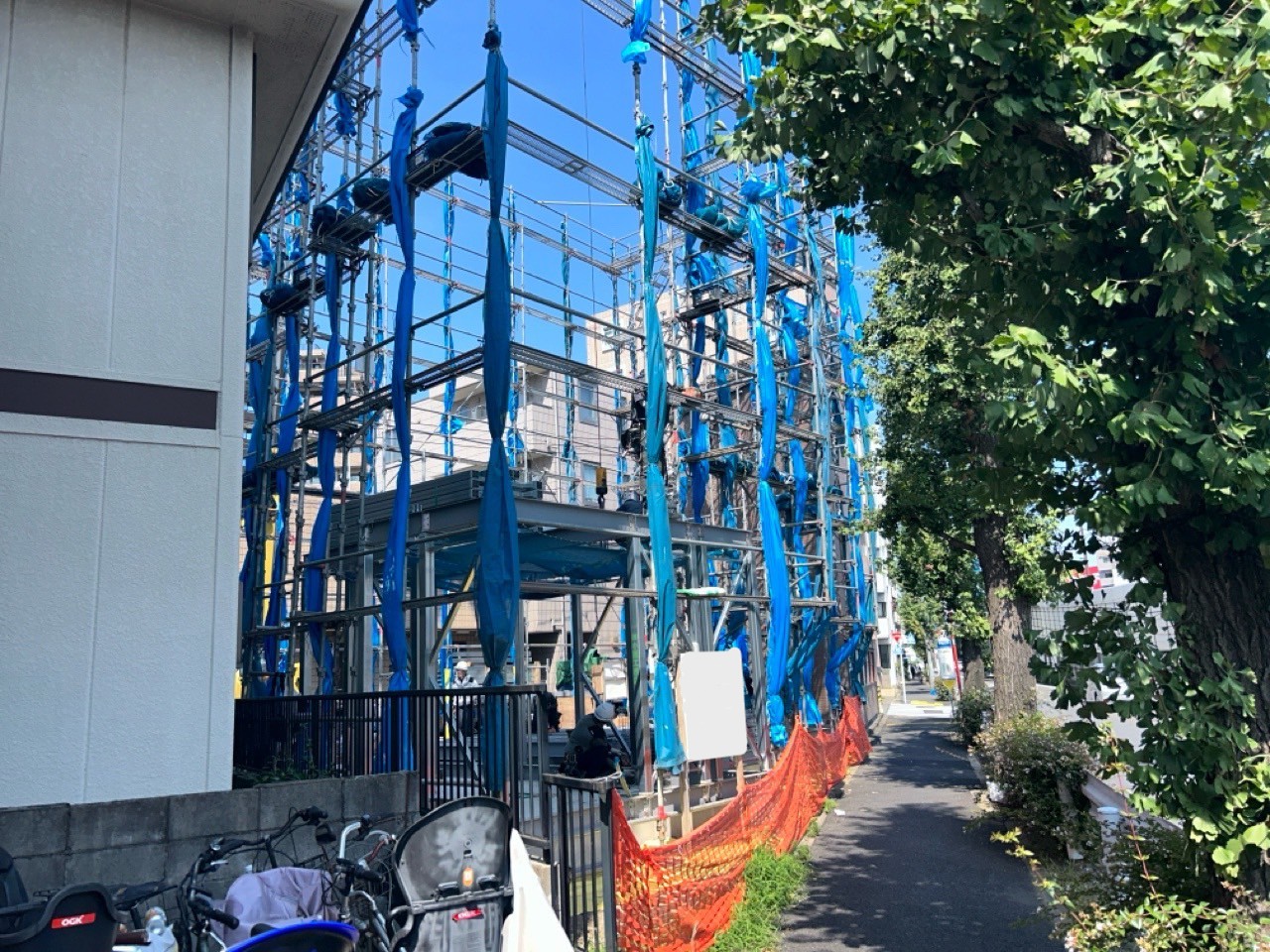 大田区多摩川建築中鉄骨マンション